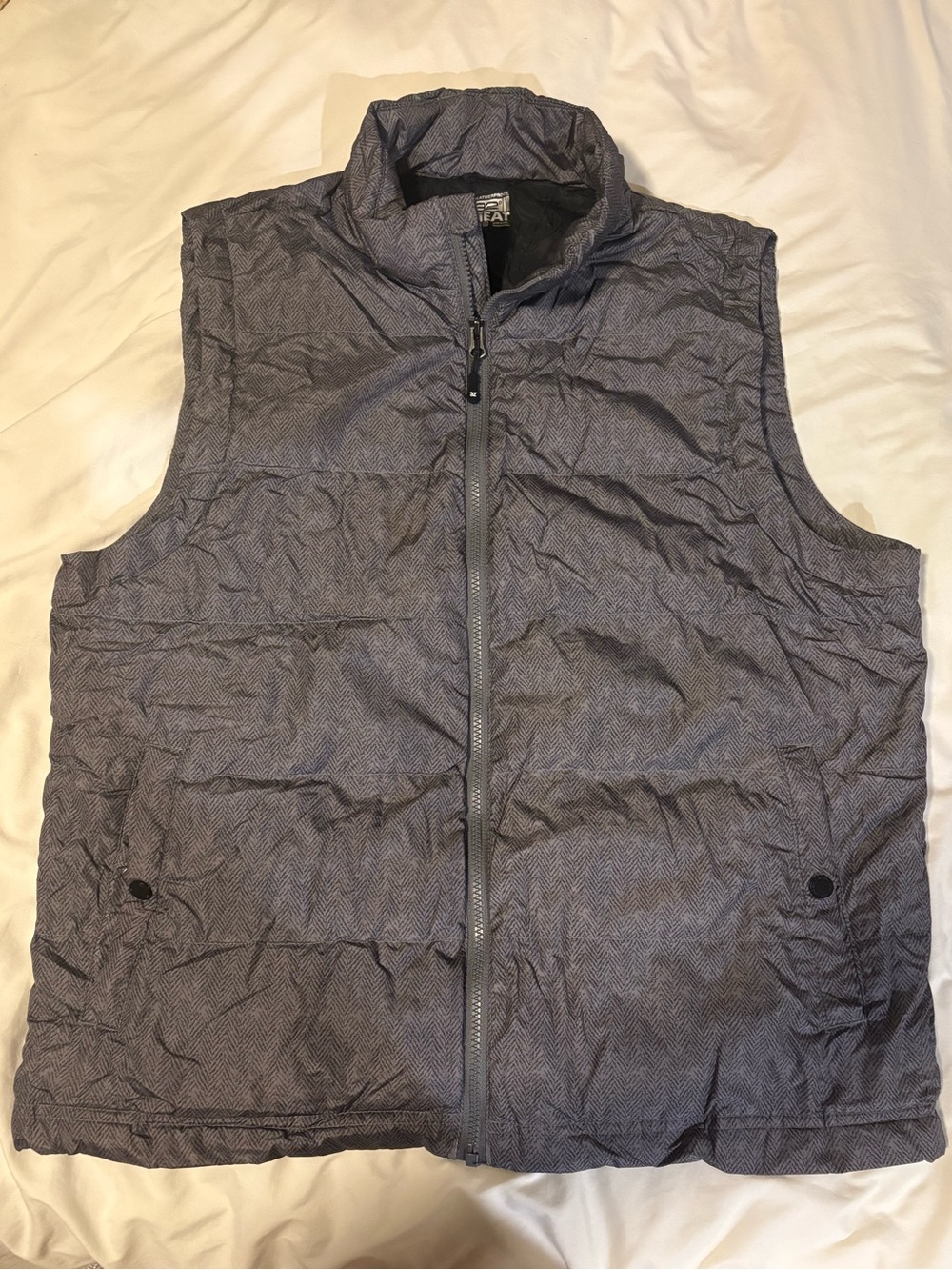 Men's Quilted 32 Degrees Zip-Front Vest – Gray, size M